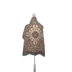 Vintage‎ Tilla 34" Scarf Wrap Shawl Large Fall Classic Elegant Floral Medallion